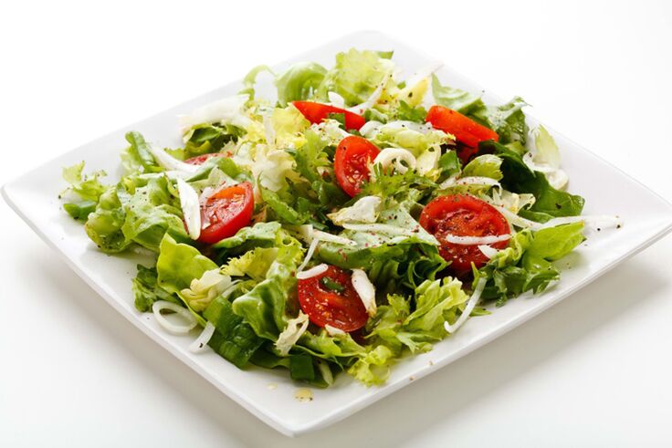 Geméis Salat fir Gewiichtsverloscht 5 kg pro Woch