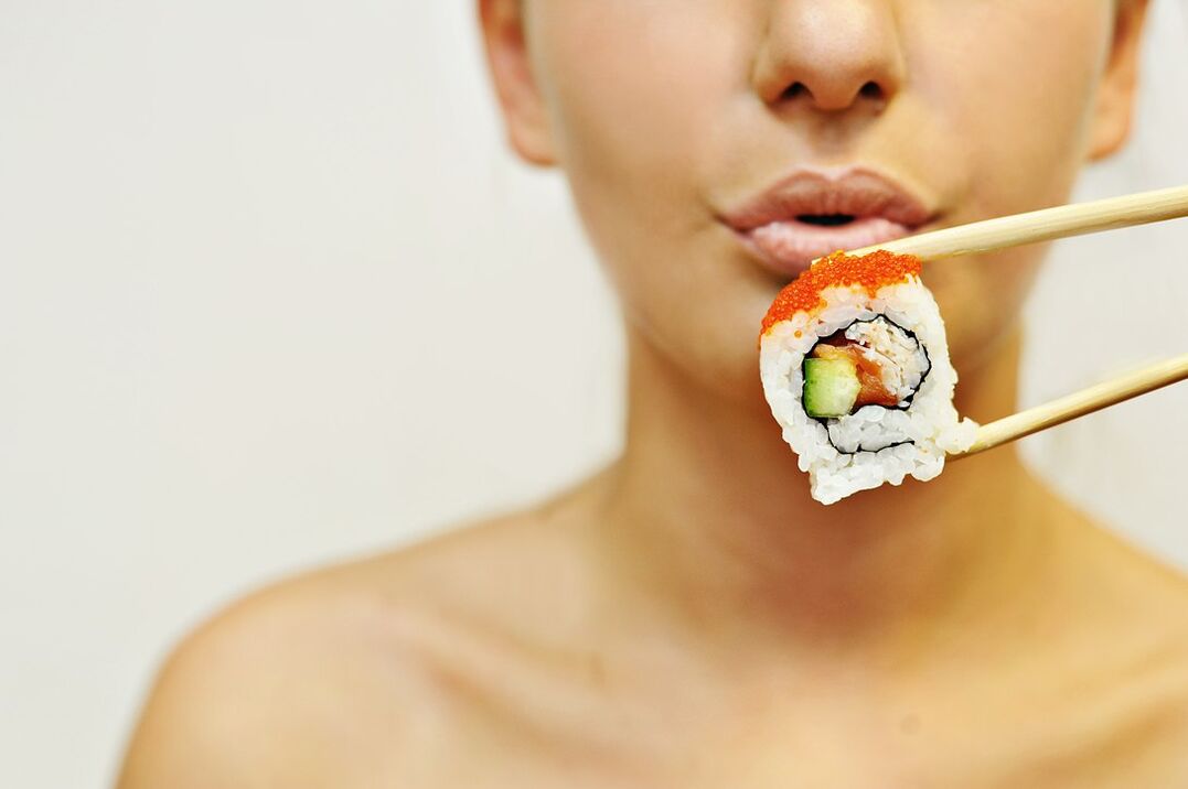 iessen Sushi op enger japanescher Ernährung